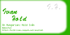 ivan hold business card